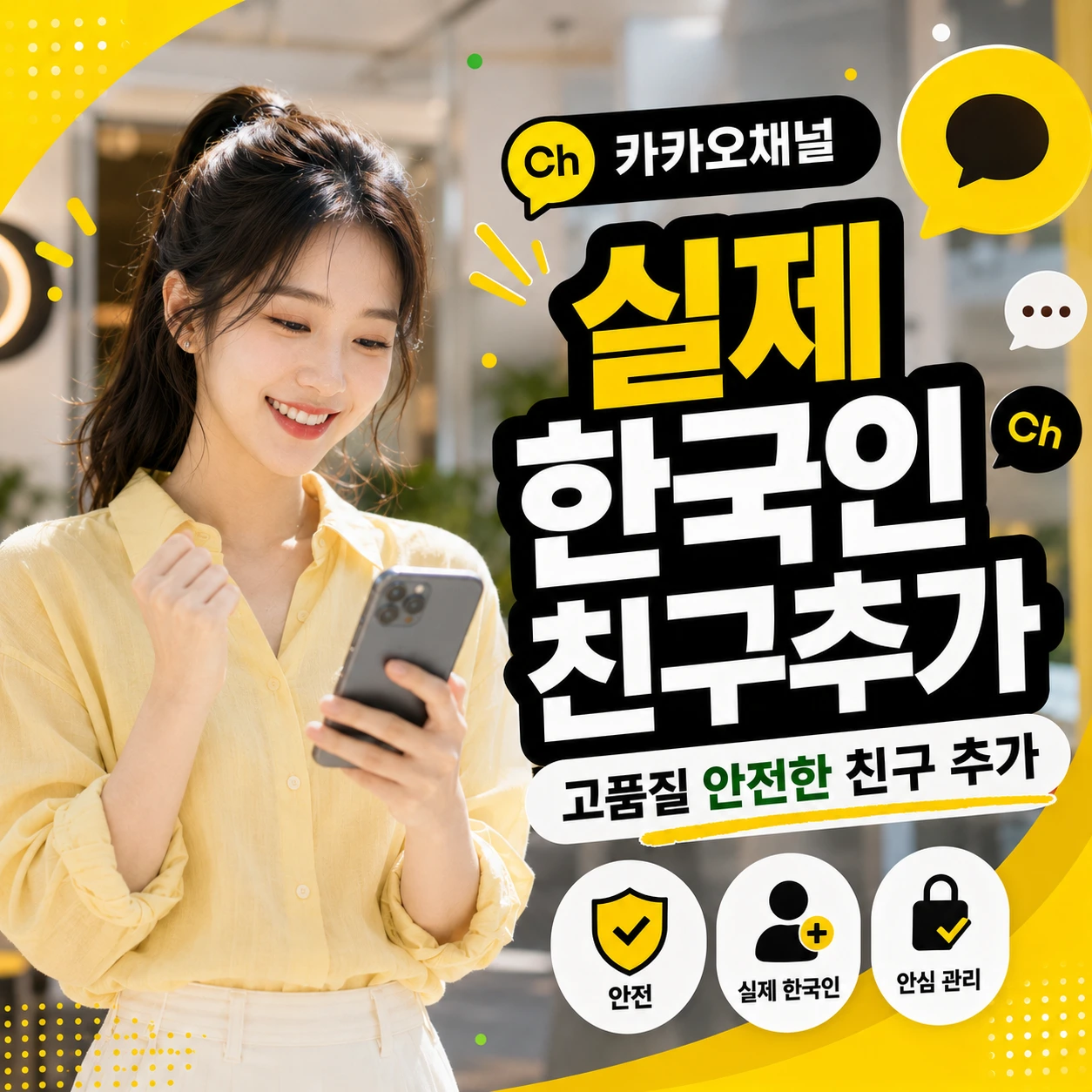 카카오채널 실제 한국인 친구 추가 안내